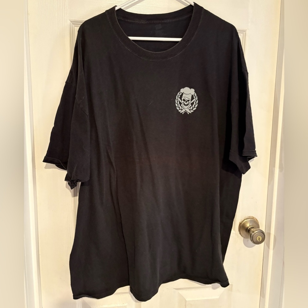 Hanes Black Tee with Skull Design